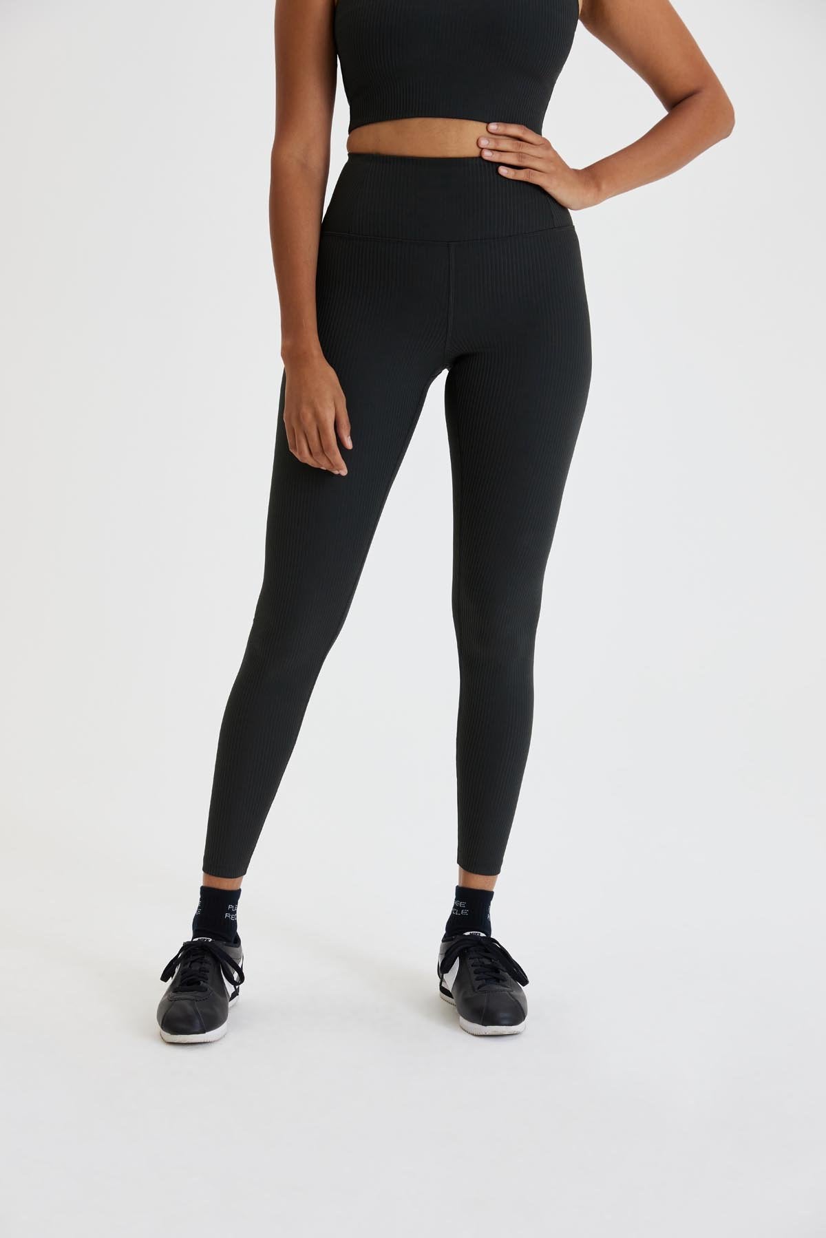 Black RIB High-Rise Legging