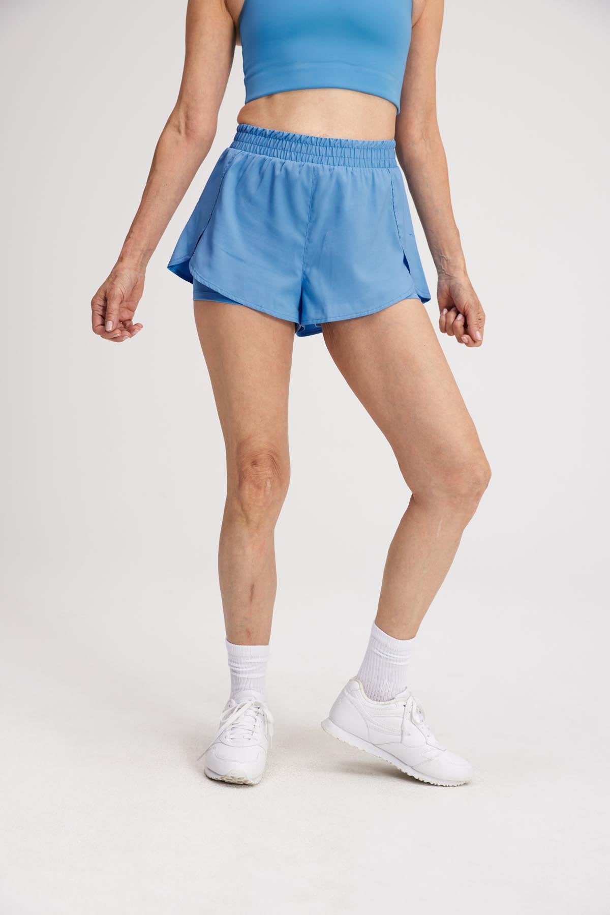 girlfriend collective trail shorts