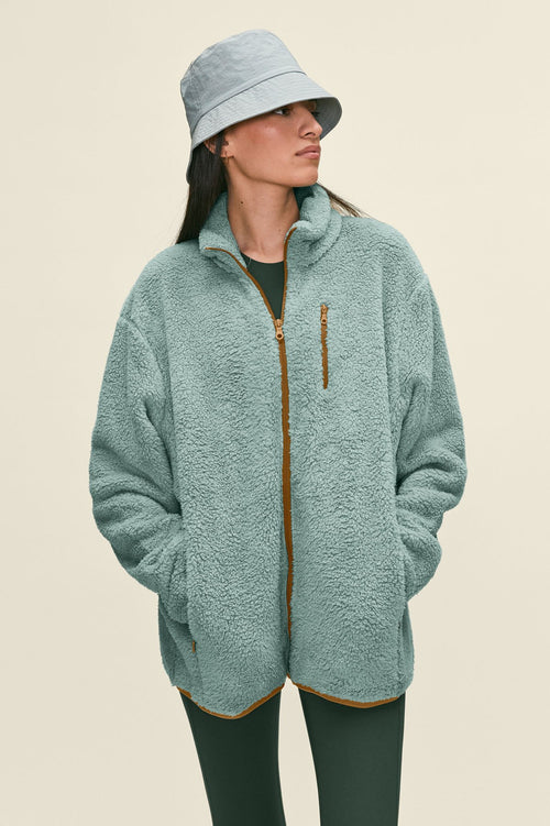 Coast Micro Fleece Half Zip Jacket — Girlfriend Collective