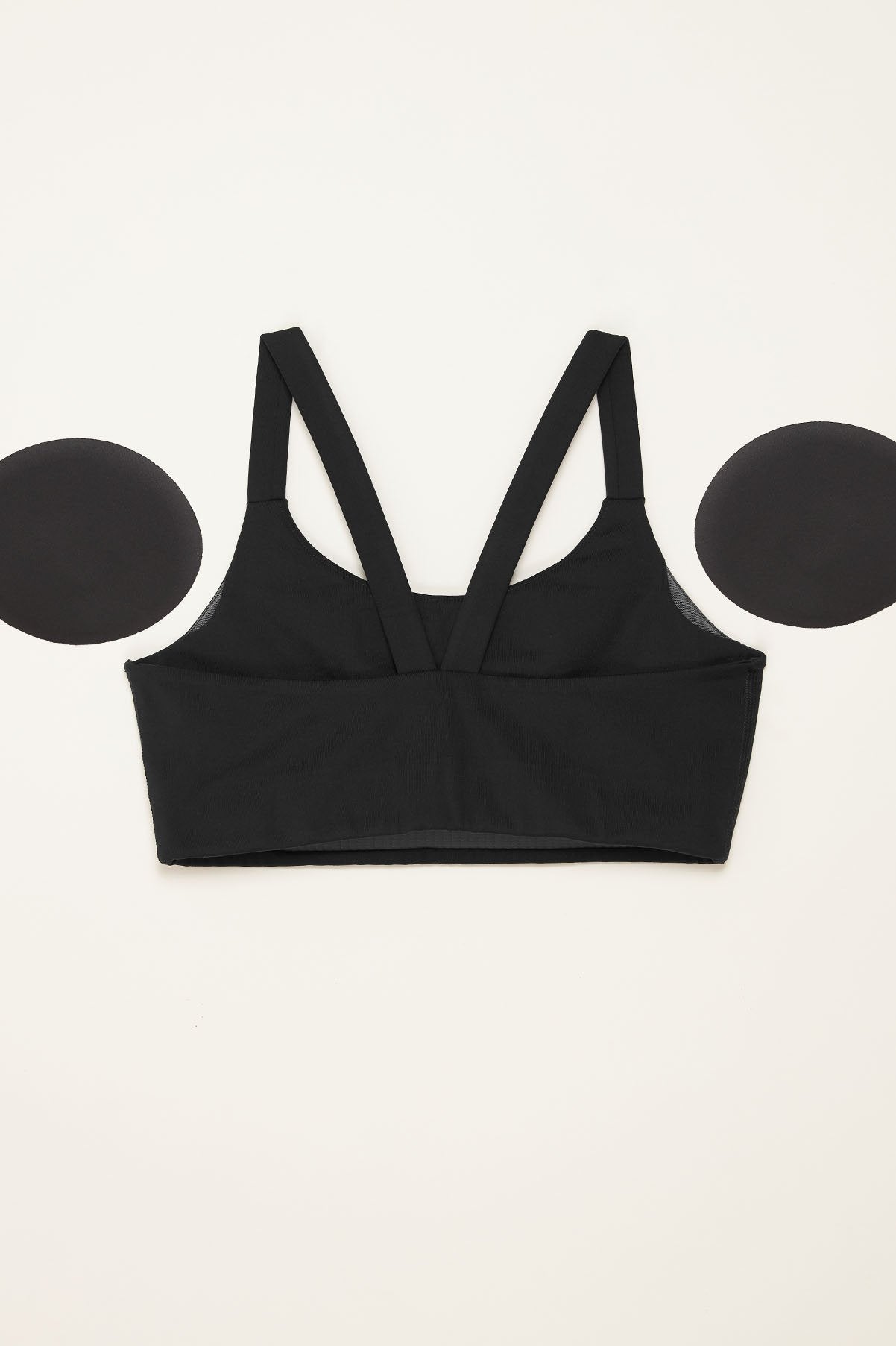 Girlfriend Collective Lou V Back Sports Bra Small Black Compressive  Recycled New