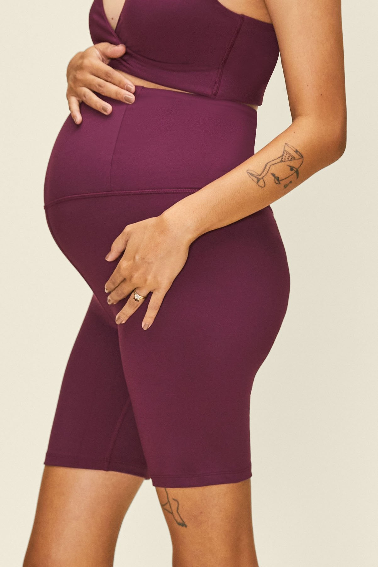 Plum Seamless Maternity Bike Short — Girlfriend Collective