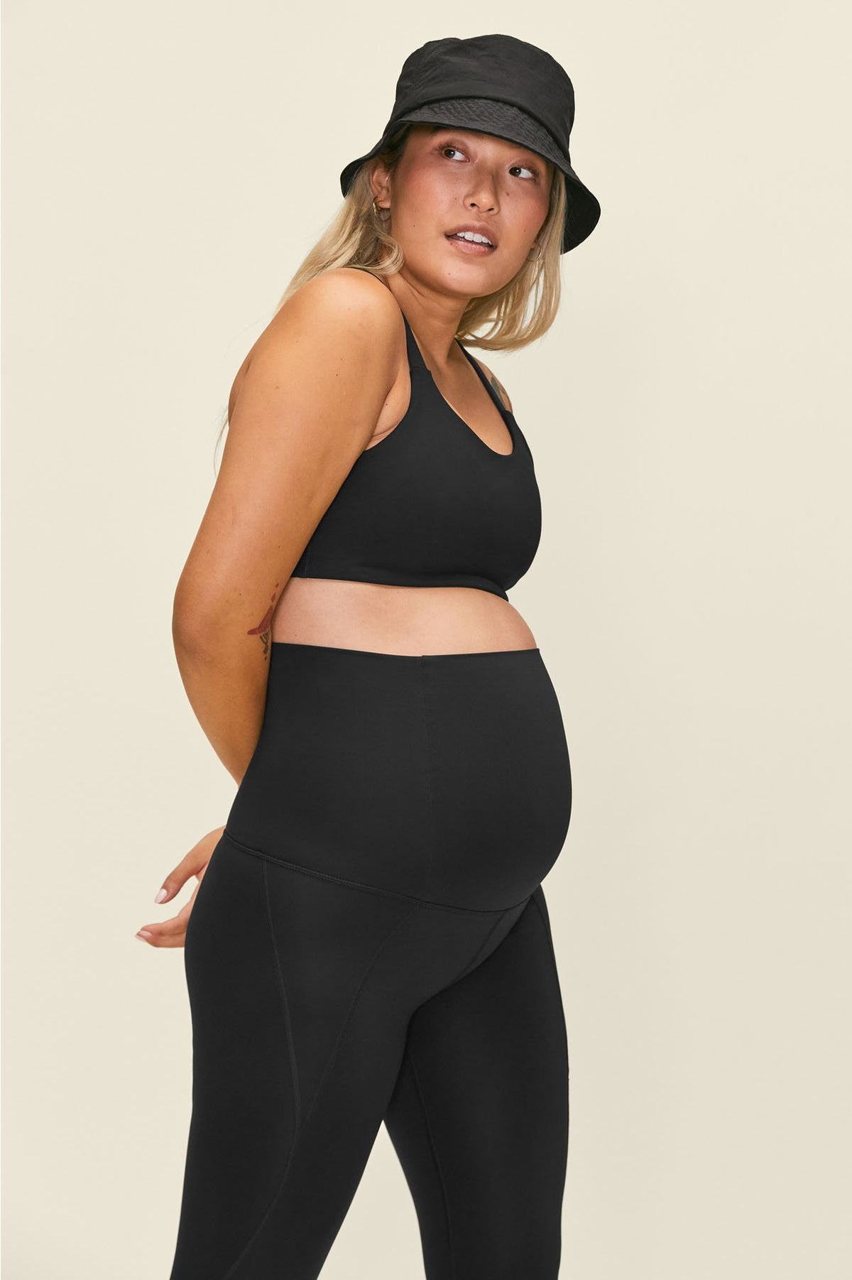 Zella Mamasana Live In Maternity Ankle Leggings Black Medium M 8 10 $70  Athletic