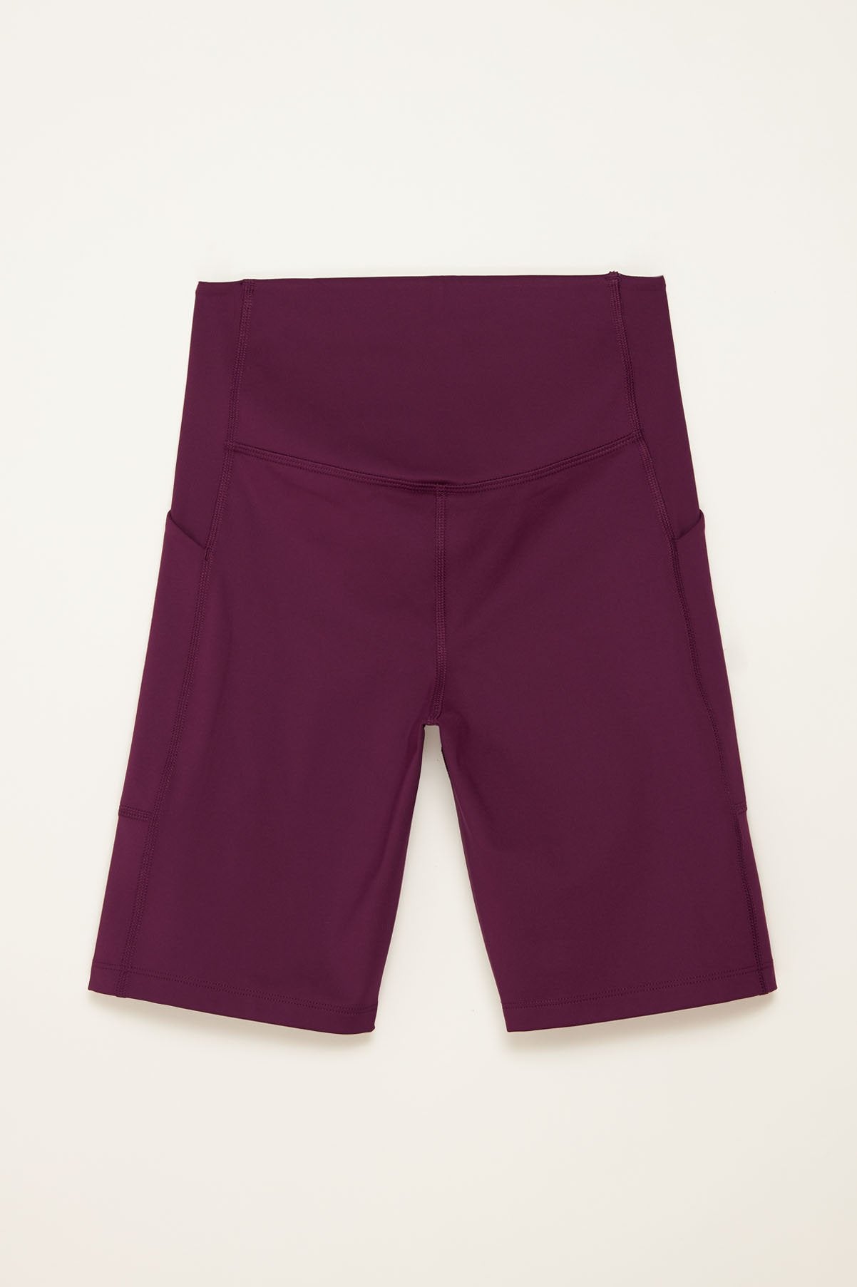 Girlfriend Collective Compressive High-Rise Bike Short in Plum