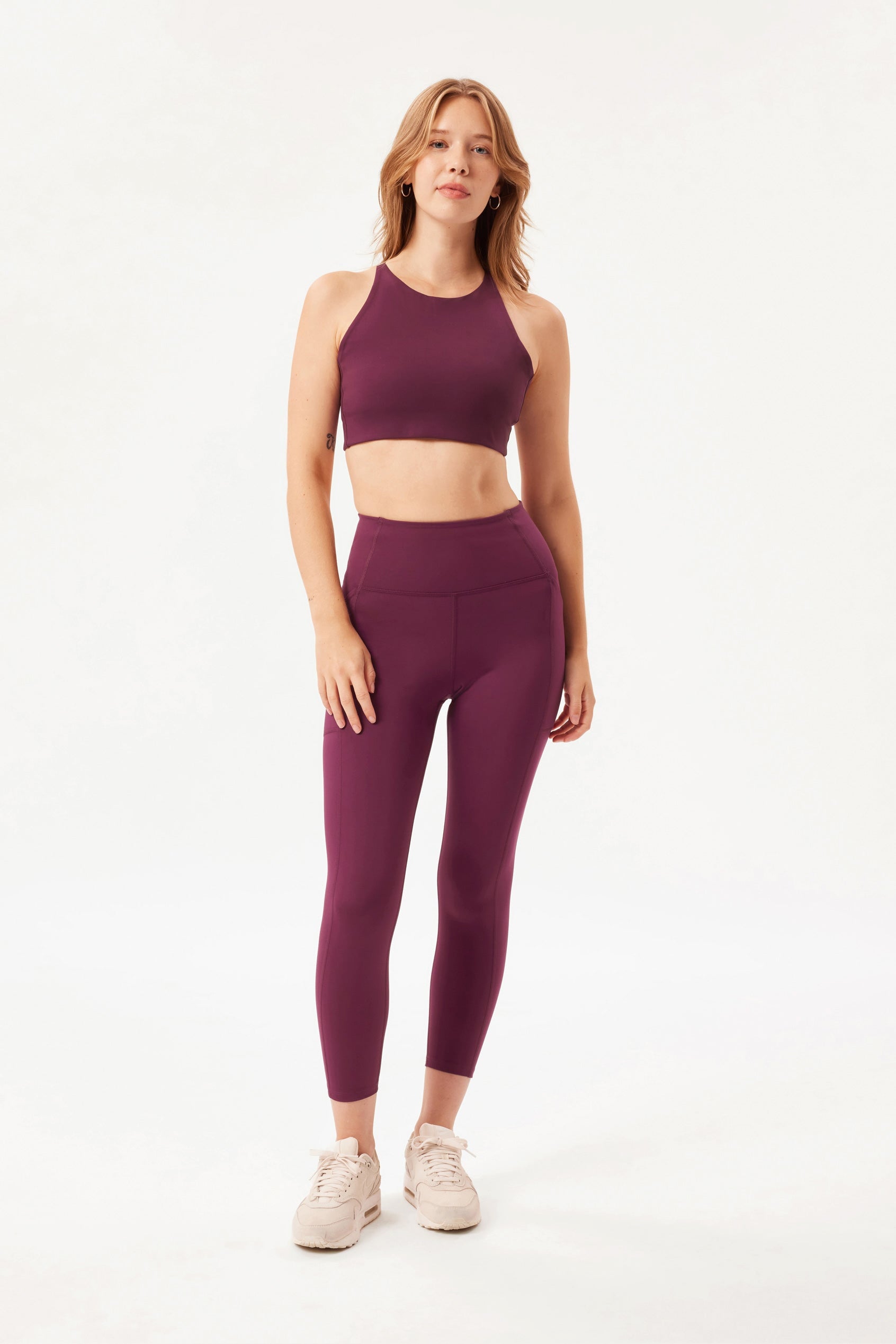 Girlfriend Collective Plum High-Rise Pocket Legging — Meadow Collective