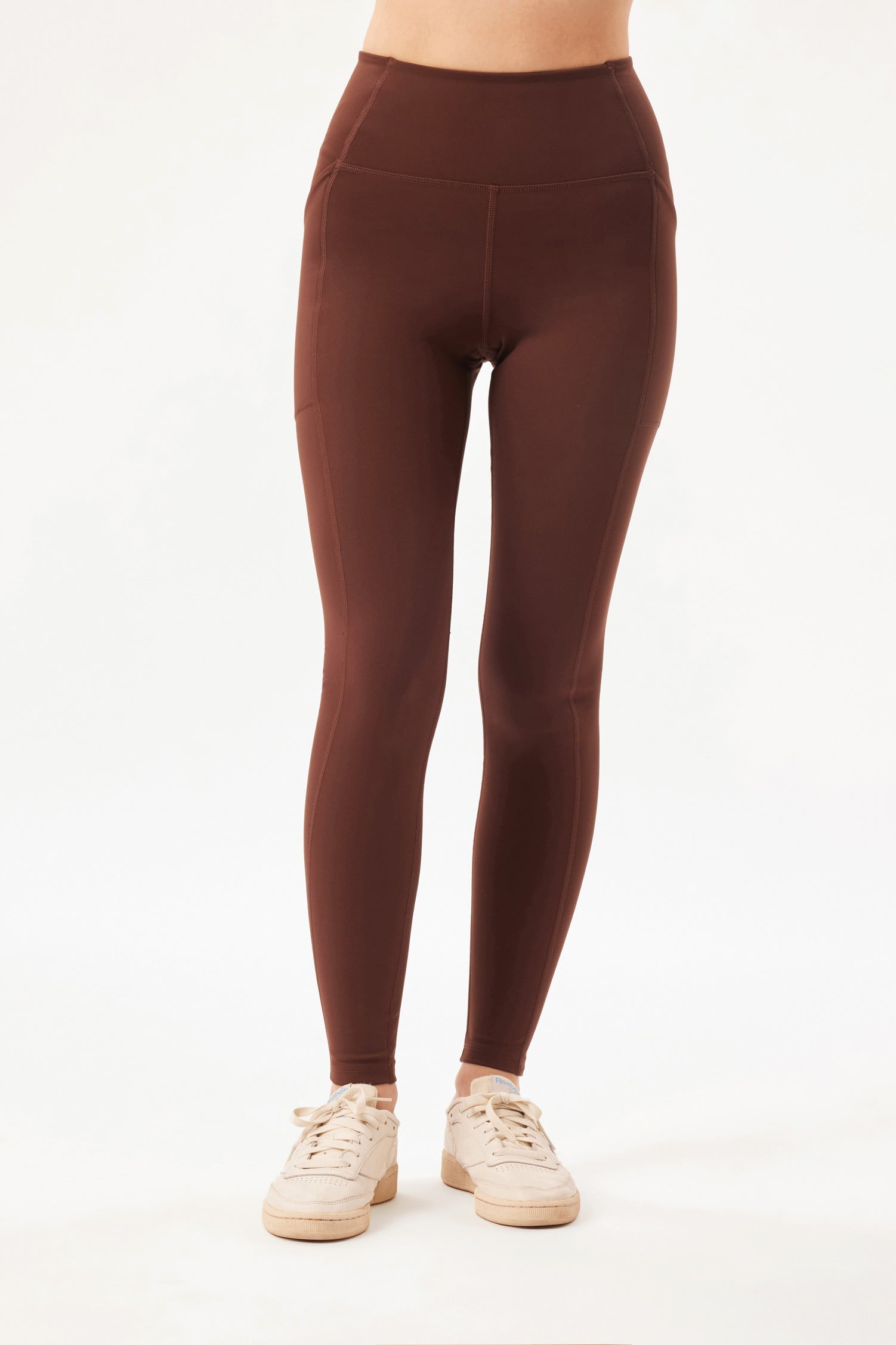 Brown Solid Color Women's Shorts, Earth Brown Designer Gym Tights