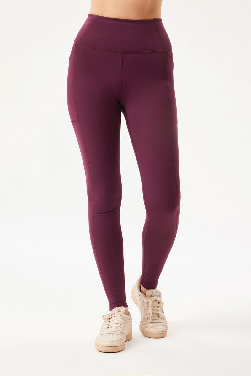 High Rise Compressive Legging - Plum