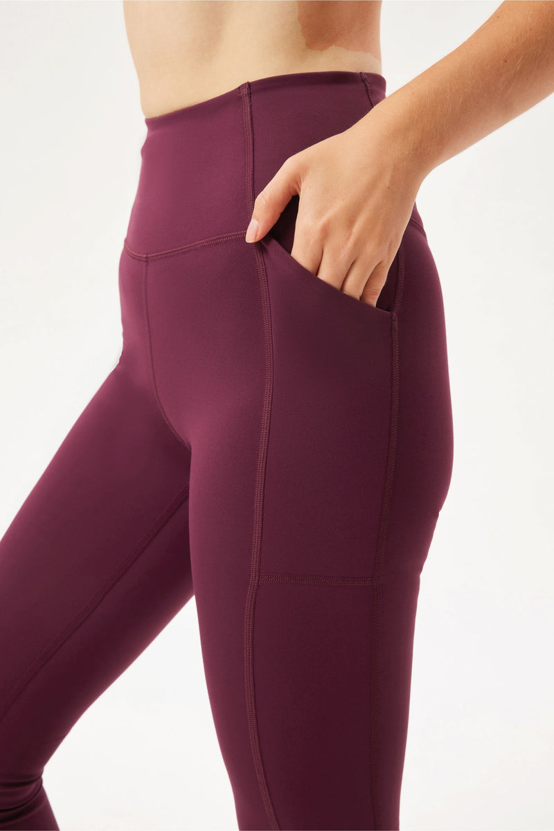 Girlfriend Collective Compressive High-Rise Leggings in Plum 28.5” Length