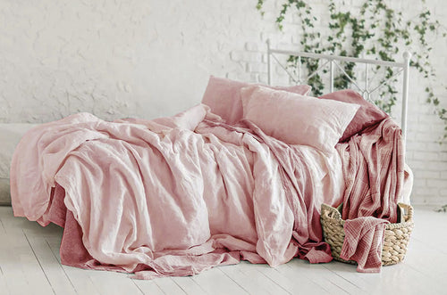 Rosé - STONE WASHED LINEN SHEETS