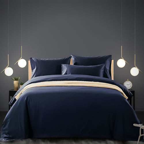 NAVY - 500TC SATEEN SUPIMA COTTON DUVET COVER