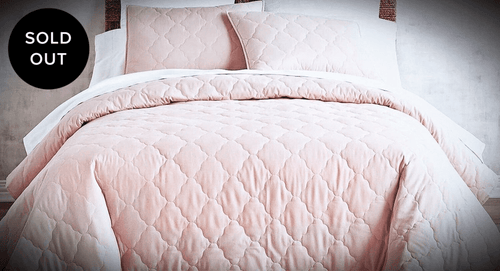 THE GLOBALIST - BLUSH PINK COTTON QUILT SET