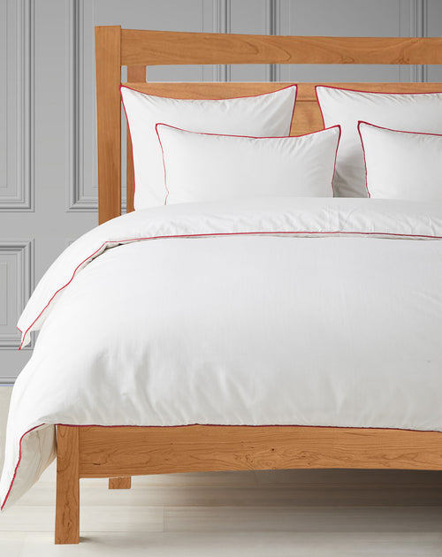 Sateen Cotton Sheet Set with Red Piping - RELEASE 6