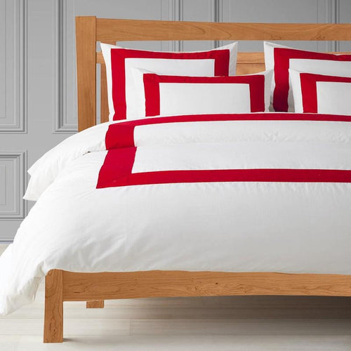 RELEASE 2 - RED BORDER 500TC SATEEN DUVET COVER