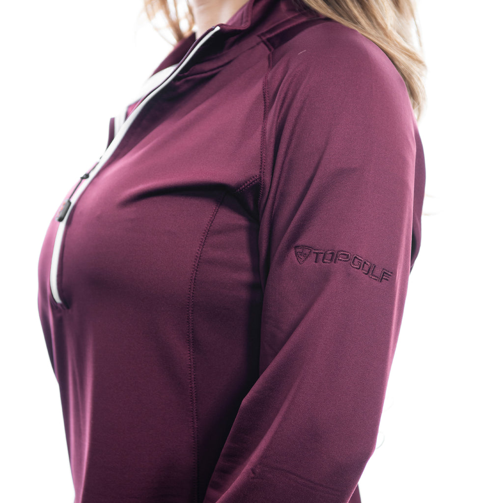 Women's Cutter and Buck Jackson Half-Zip, Bordeaux ...