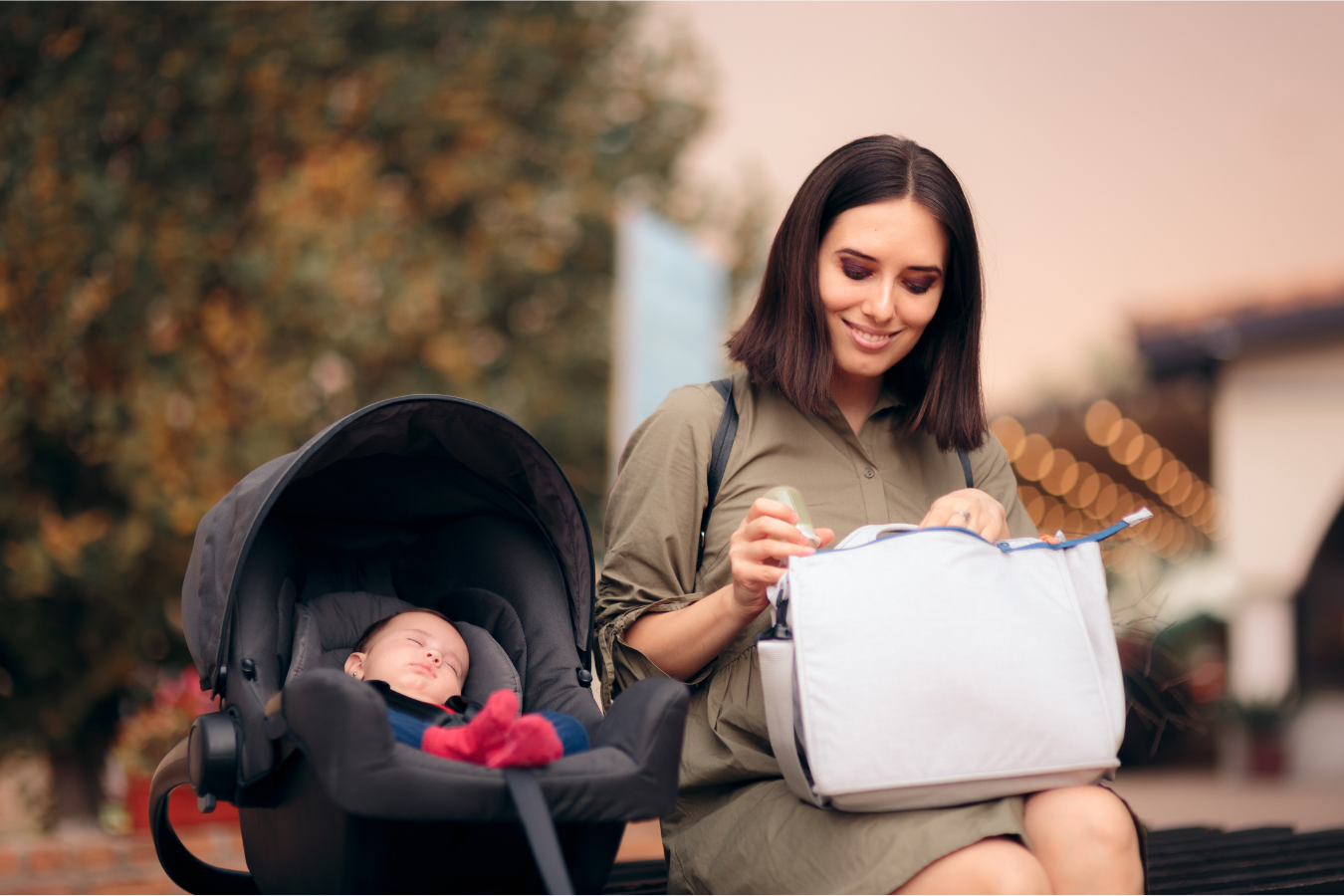 woman and baby sitting outside-How to Combine Breastfeeding and Pumping-Mila's Keeper