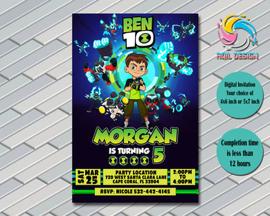 Home Page ged Birthday Invitation Ben 10 Theme Aqildesign