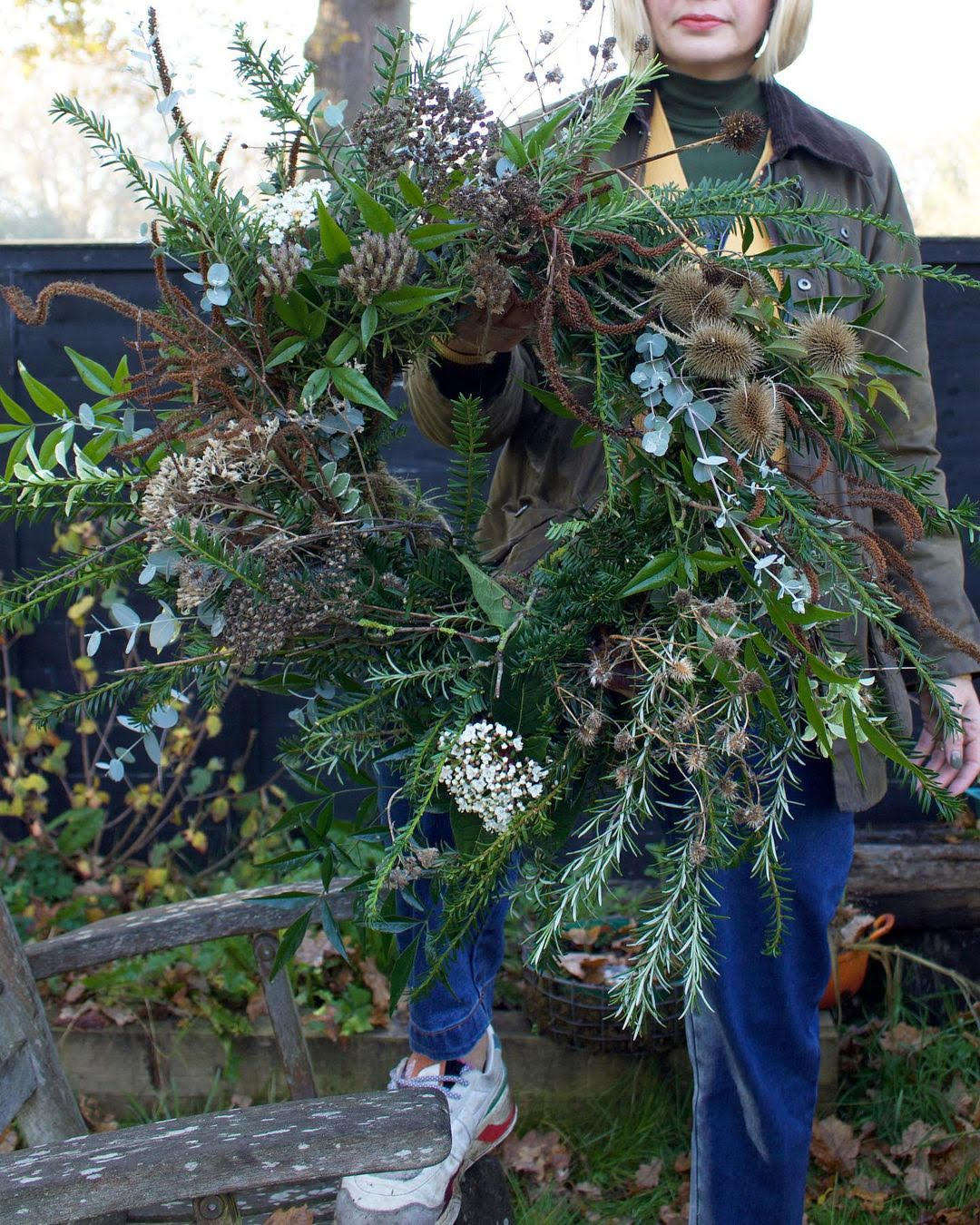 Wild natural Christmas wreath by Victoria of Surrey Sprout