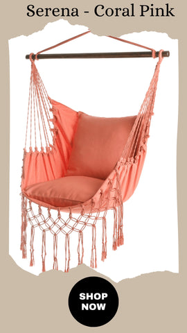 Serena hanging chair pink swing