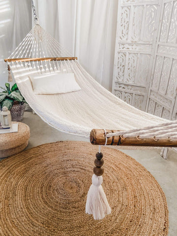 hang indoor hammock in apartment