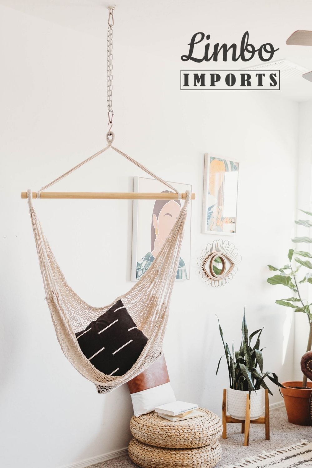 indoor hammock swing chair hanging from the ceiling