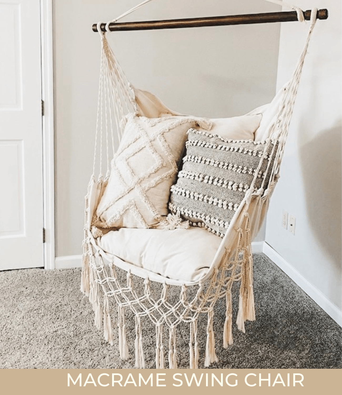 adult macrame swing chair hammock