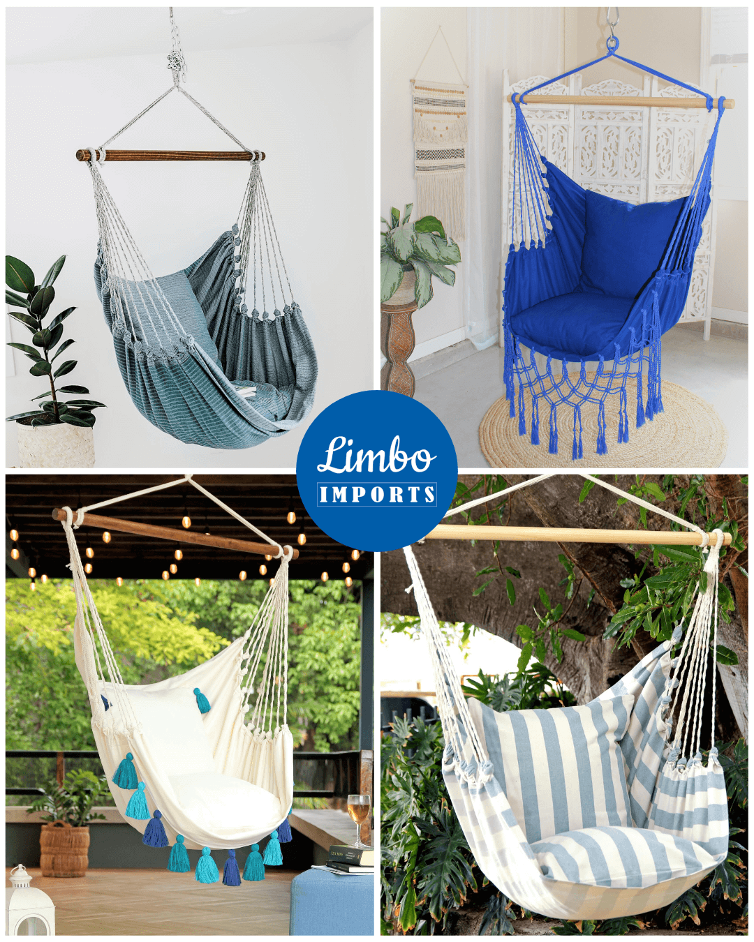 blue hammock chair decor idea