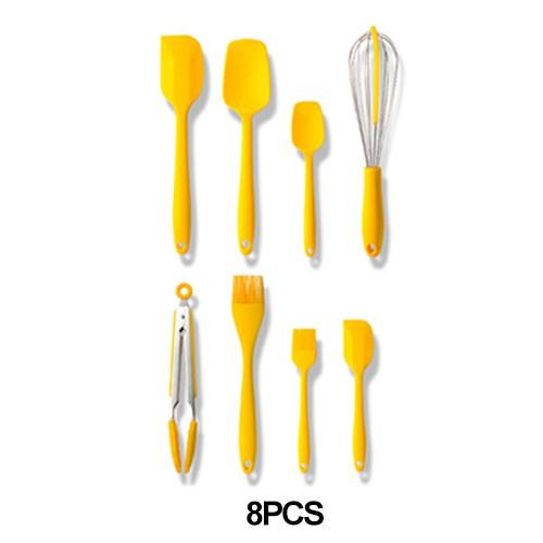 Yellow Kitchen Utensil Set, Stainless Steel & Silicone Heat Resistant Professional Cooking Tools  (BPA Free)