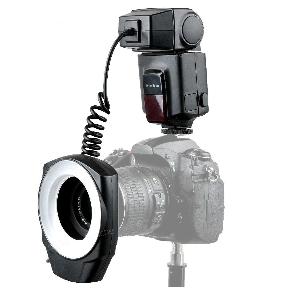 Zorrlla ML-150 Macro Ring Flash Speedlite Guide Number 10 with 6 Lens Adapter Rings for Canon Nikon Pentax Olympus DSLR cameras