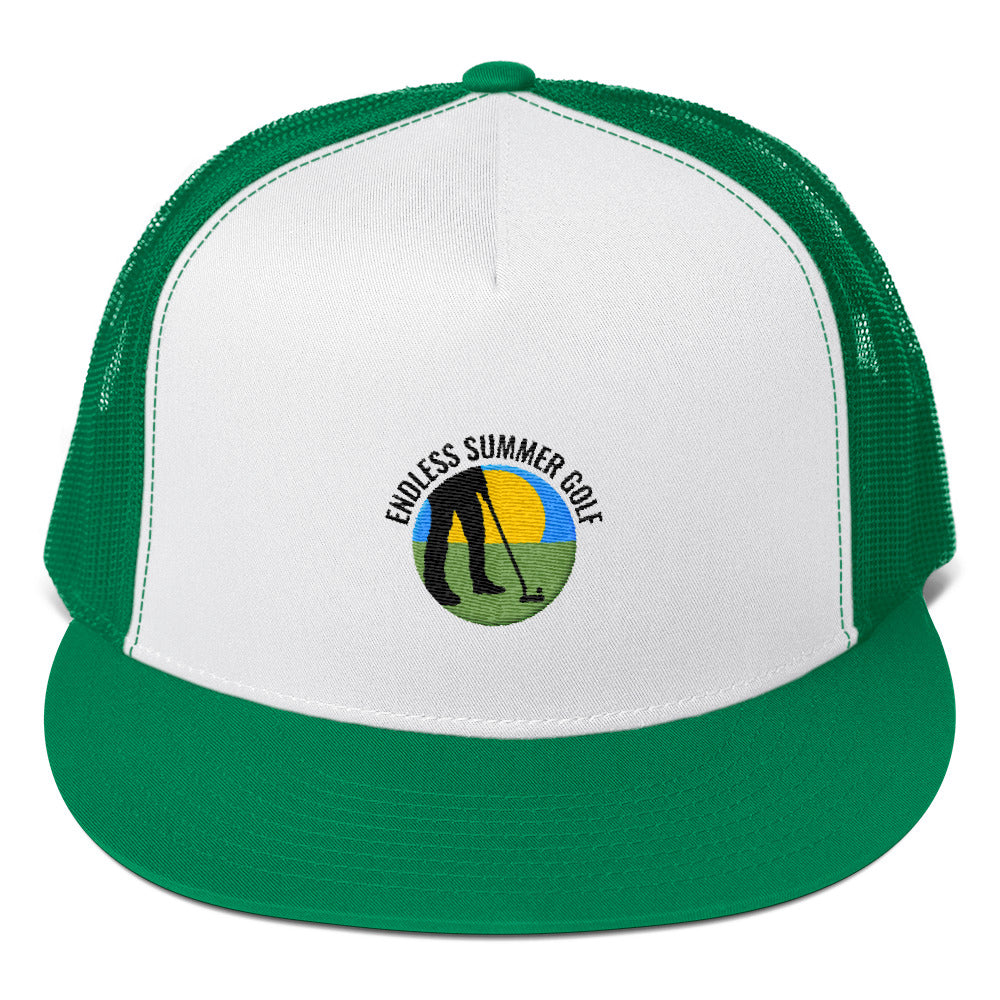 Download Endless Summer Golf Trucker Snapback Cap PSD Mockup Templates