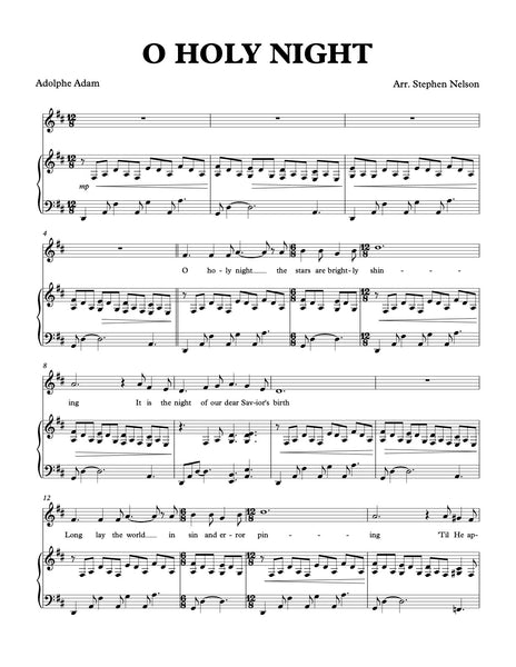 o holy night sheet music in c flat major