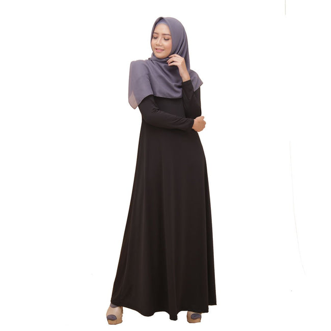 Elzatta Gamis Gamia Azra Hitam Elzatta Hijab  Official
