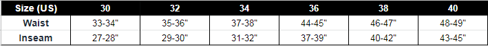 X Ray Jean Shorts Size Chart