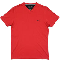plain red v neck t shirt