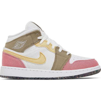 Jordan 1 Mid Utility Fleece Pearl White (GS)