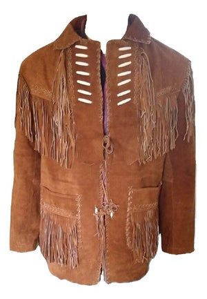 Men Western Leather Jacket Leatheray