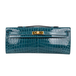 crocodile clutch bag