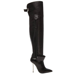 versace thigh high boots