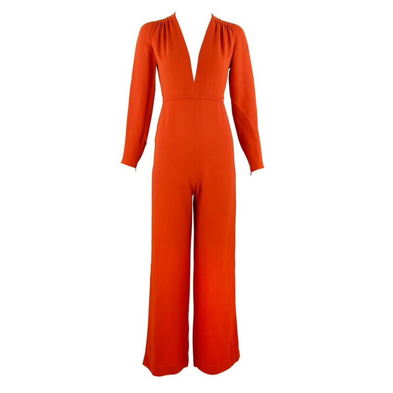 long sleeve orange jumpsuit