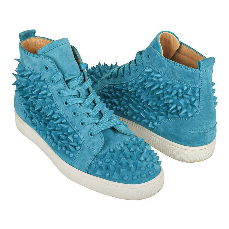 turquoise louboutin sneakers