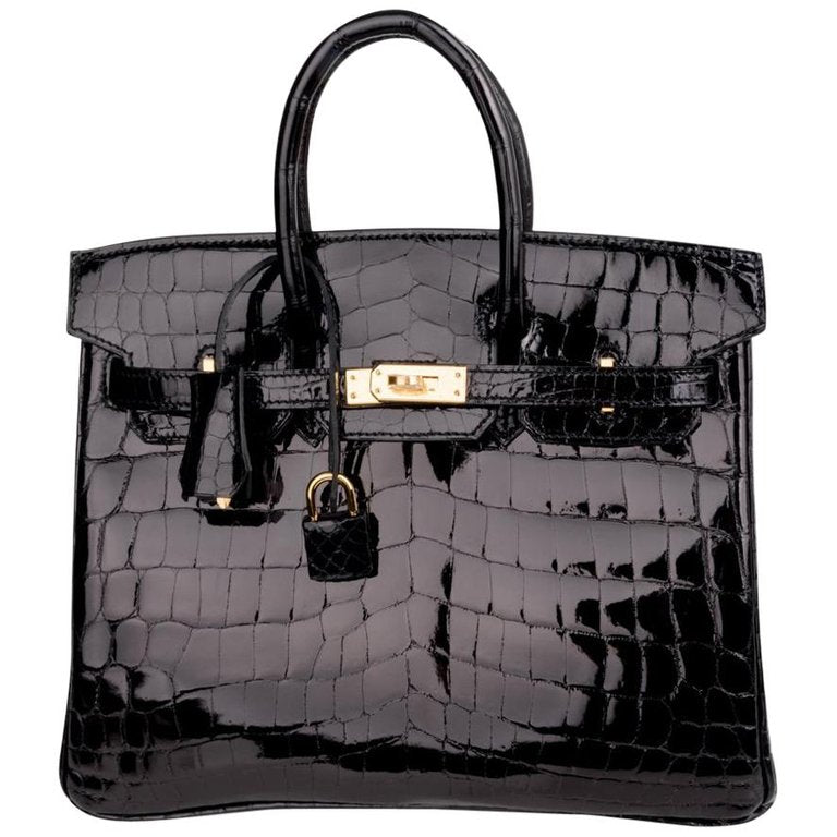 hermes black crocodile birkin bag