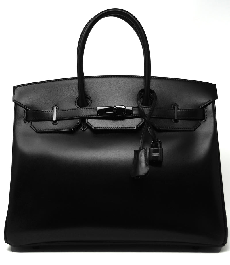 HERMES Box Birkin 30 So Black 216836