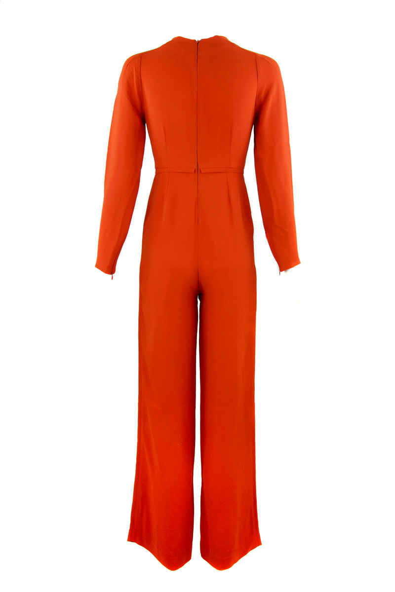 long sleeve orange jumpsuit