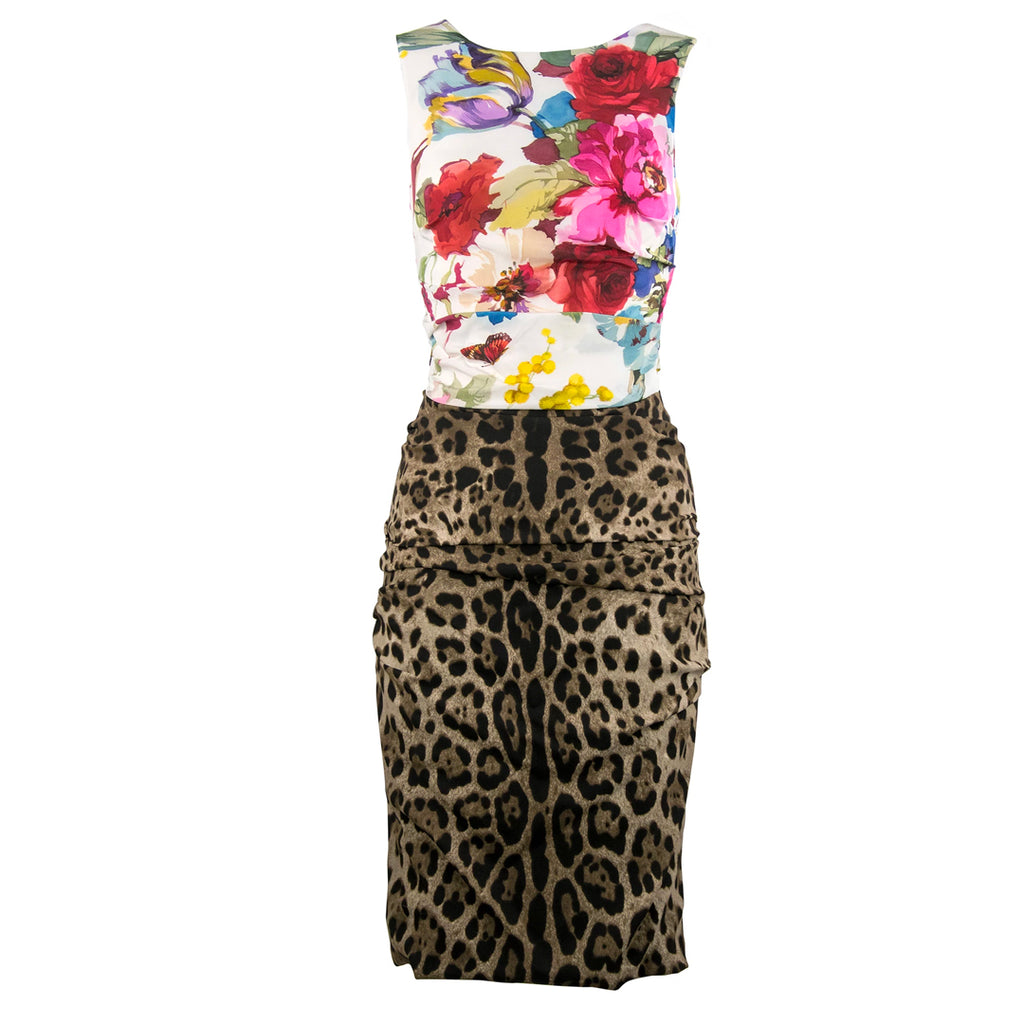 dolce and gabbana animal print dress