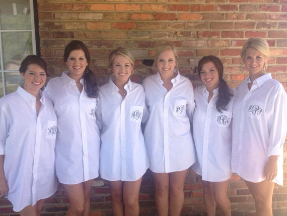 women's monogrammed button down shirts