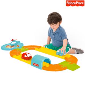 fisher price toy car with roadway set