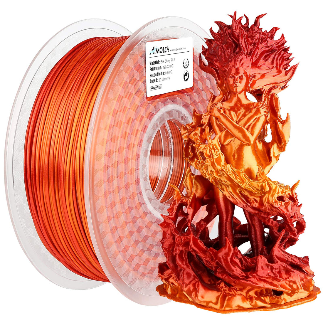  LPAG Filamento de impresión 3D Rainbow PLA de 0.069 in,  filamento PLA multicolor, precisión dimensional +/- 0.001 in, filamento 3D  para impresora 3D y bolígrafo 3D, 1 carrete de material de