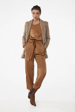 Brown Roby silky jogger pants - BU Club
