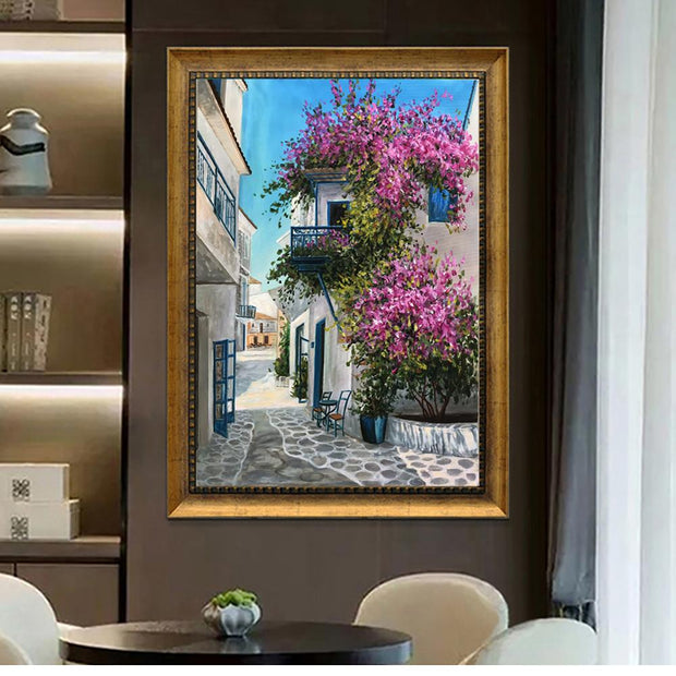 Afternoon Street Scene In The Mediterranean Oil Painting Wall Art Le D Arte