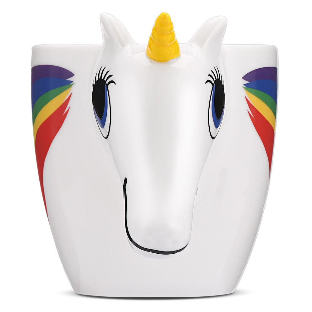Rainbow Color Changing Unicorn Mug - Black Steals