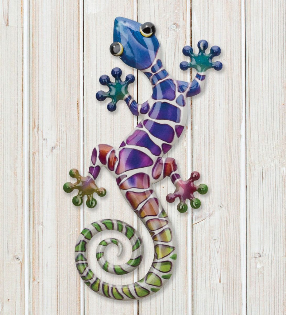 Vintage Regal Sun Catcher- Lizard/Gecko Hand Painted Glass Suction Cup-  Colorful