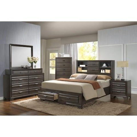 c5236a antique grey king bedroom set | mealey's furniture